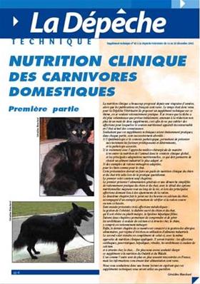 Nutrition clinique des carnivores domestiques - Partie I